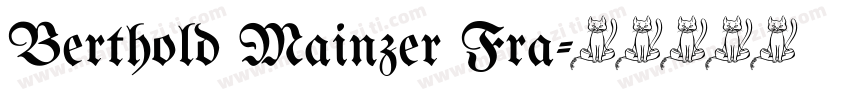Berthold Mainzer Fra字体转换